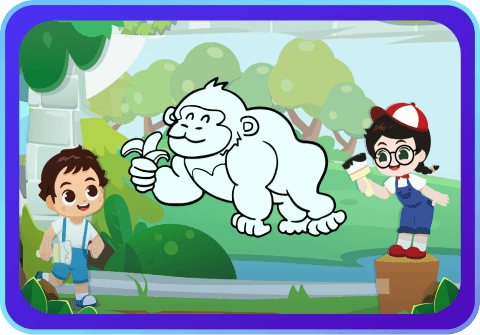 Fun English language learning for children using cartoon characters and playful zoo adventures